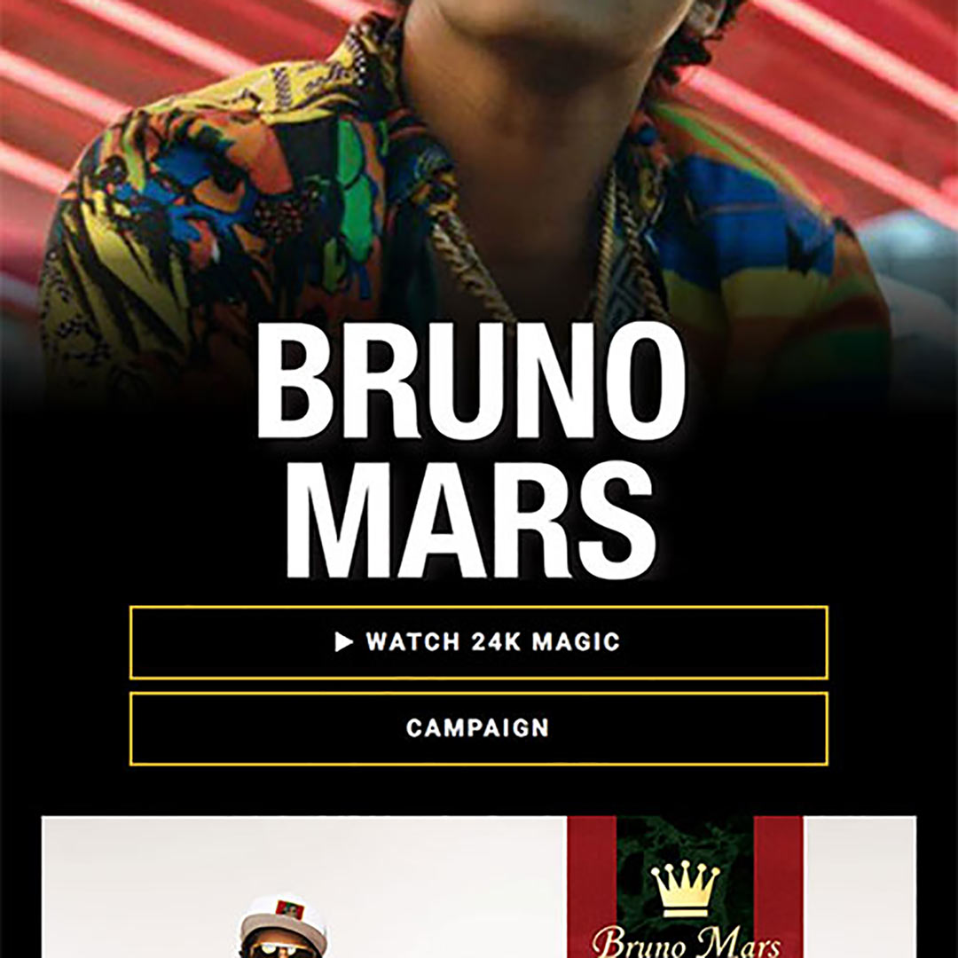 Bruno Mars "24K Magic" 特設サイト